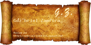 Gábriel Zamfira névjegykártya